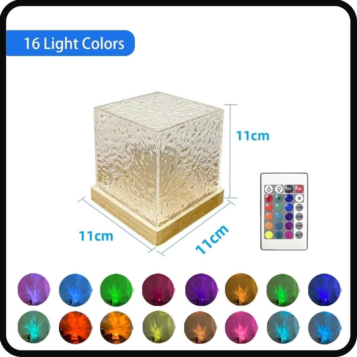 Water Ripple Ambient Night Light – Acrylic Projection Lamp for Cozy Home Vibes