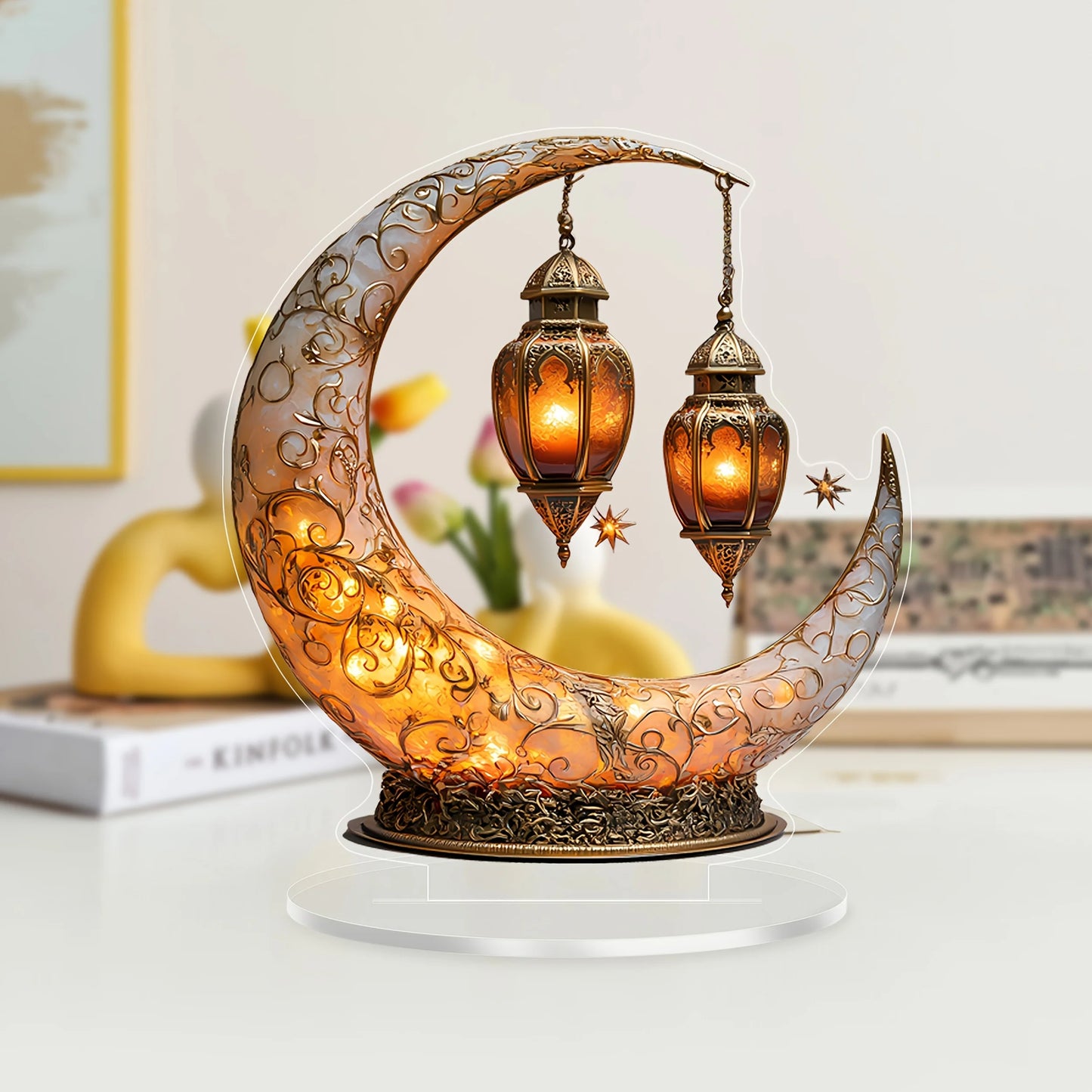 Mini Moon Lamp Ornament – Soft Glow Home Decoration for Holidays, Desktops & Gift Giving