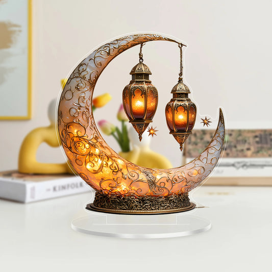 Mini Moon Lamp Ornament – Soft Glow Home Decoration for Holidays, Desktops & Gift Giving