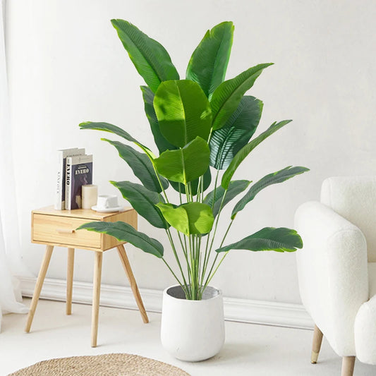 Artificial Tropical Palm & Banana Leaf Plant – Faux Greenery for Home, Office & Indoor Decor