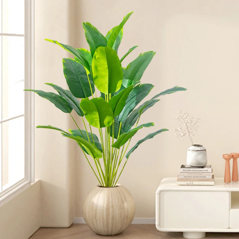 Artificial Tropical Palm & Banana Leaf Plant – Faux Greenery for Home, Office & Indoor Decor