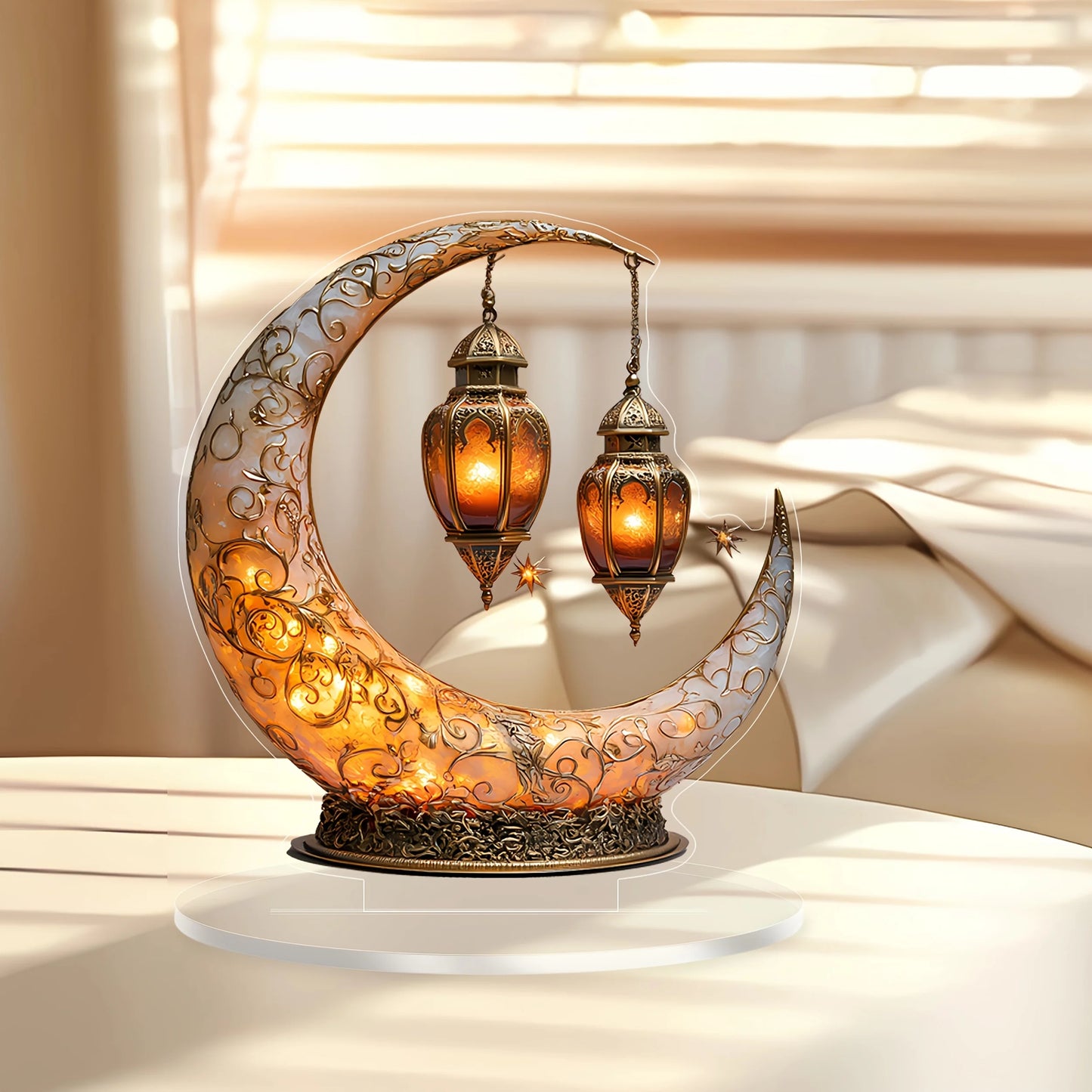 Mini Moon Lamp Ornament – Soft Glow Home Decoration for Holidays, Desktops & Gift Giving