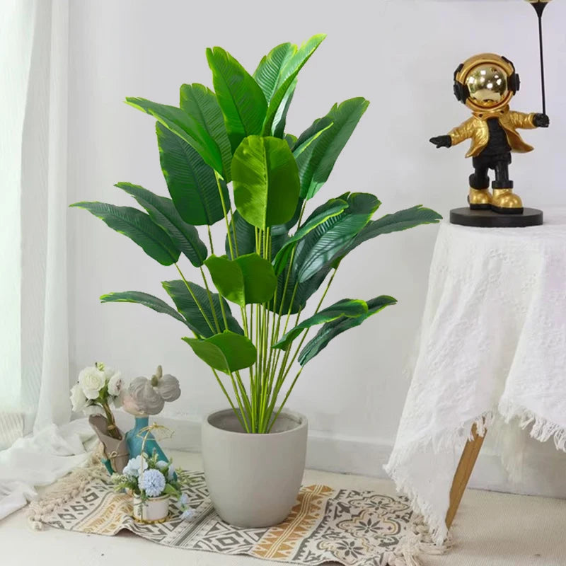 Artificial Tropical Palm & Banana Leaf Plant – Faux Greenery for Home, Office & Indoor Decor