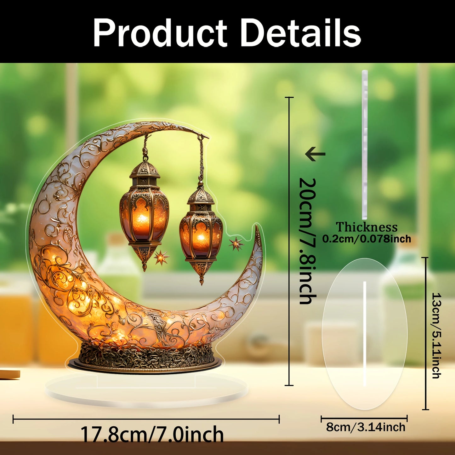 Mini Moon Lamp Ornament – Soft Glow Home Decoration for Holidays, Desktops & Gift Giving
