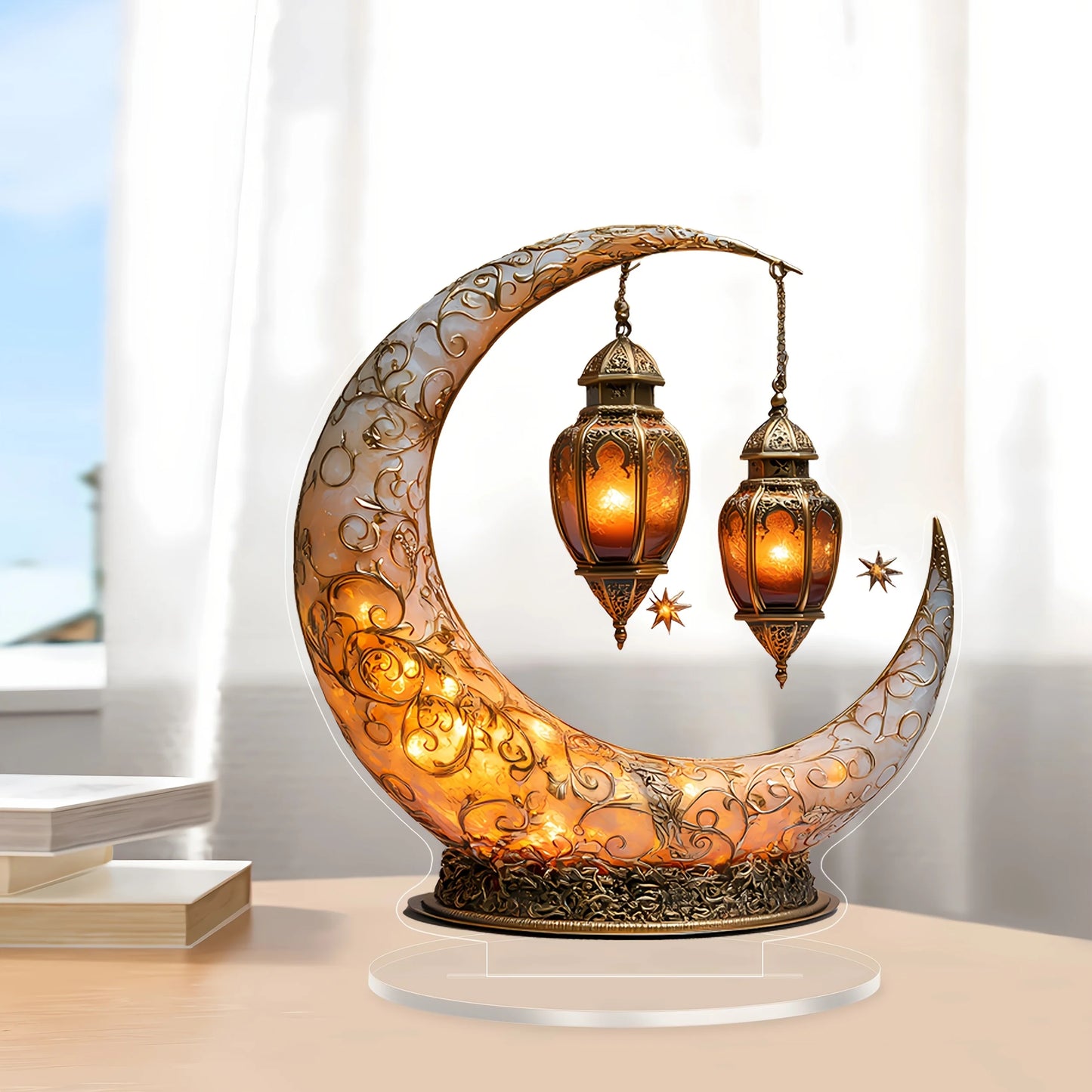 Mini Moon Lamp Ornament – Soft Glow Home Decoration for Holidays, Desktops & Gift Giving