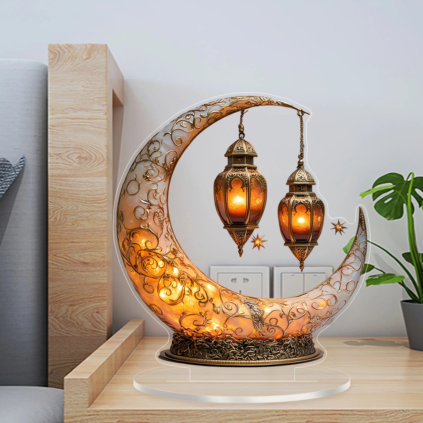 Mini Moon Lamp Ornament – Soft Glow Home Decoration for Holidays, Desktops & Gift Giving