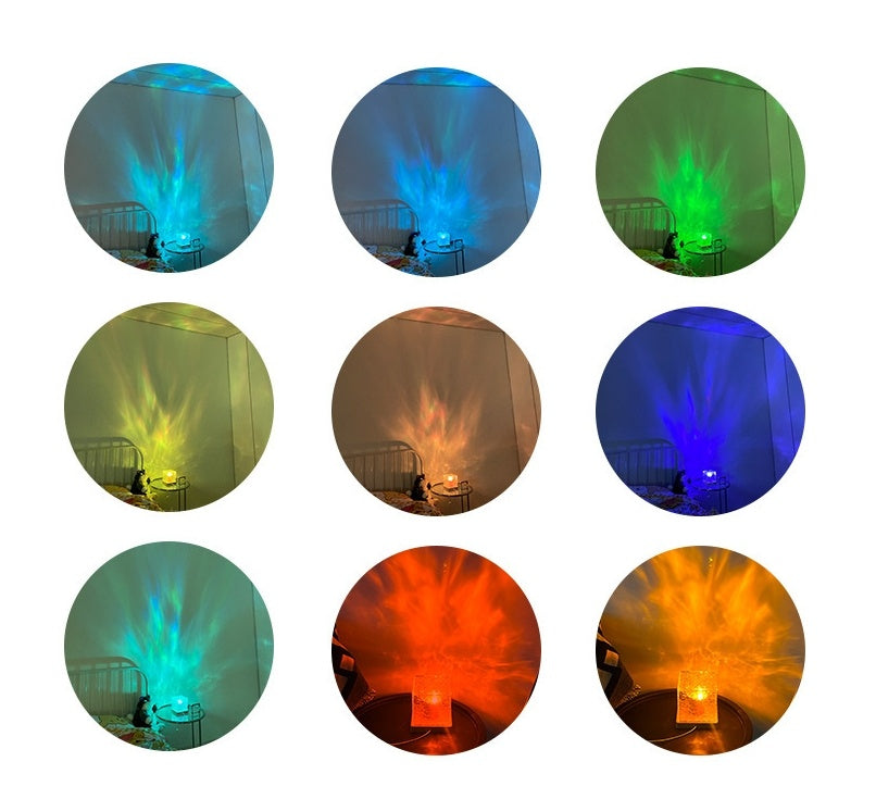 Water Ripple Ambient Night Light – Acrylic Projection Lamp for Cozy Home Vibes