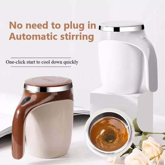 Coffee Mug Self-Stirring  – Automatic Mixing Cup, 304 Stainless Steel Travel Mug, Portable Spill-Proof Insulated Cup