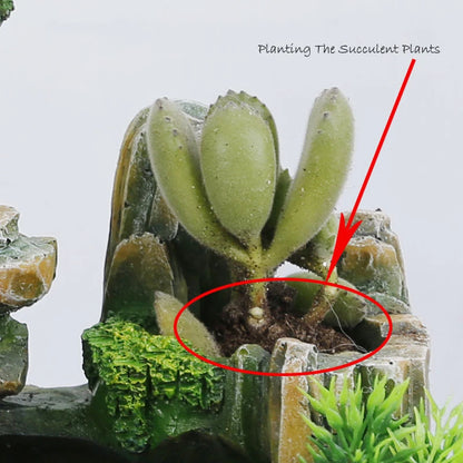 Feng Shui Bonsai Water Fountain – LED Mist Tabletop Decor for Office & Wealth Energy