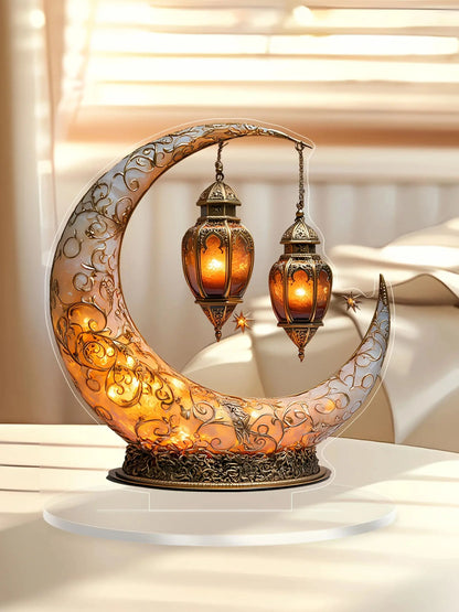 Mini Moon Lamp Ornament – Soft Glow Home Decoration for Holidays, Desktops & Gift Giving